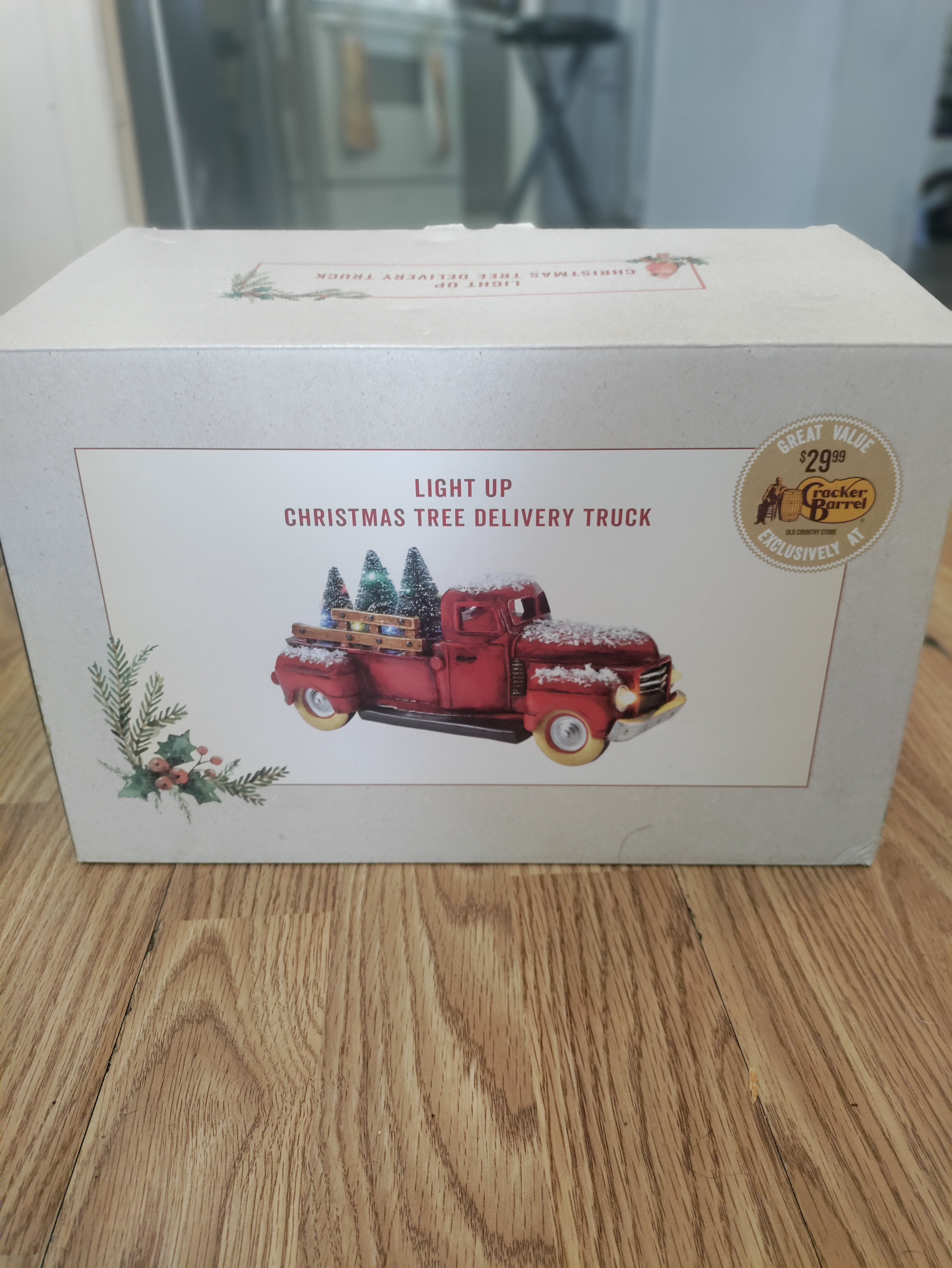 Light up Christmas tree delivery truck